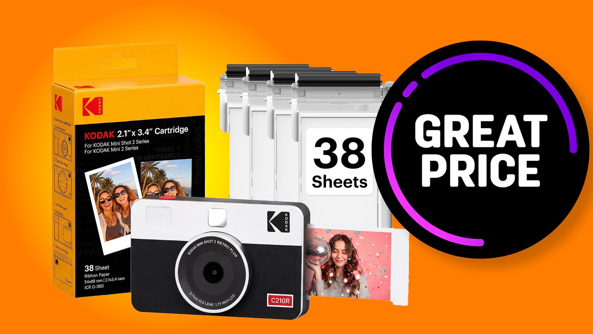 The Kodak Mini Shot 2 Retro instant camera is the perfect photography gift for just $109.99 – and provides high-quality prints from your cellphone too!