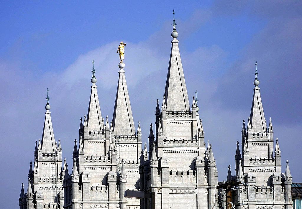 Mormon temple in Salt Lake City.