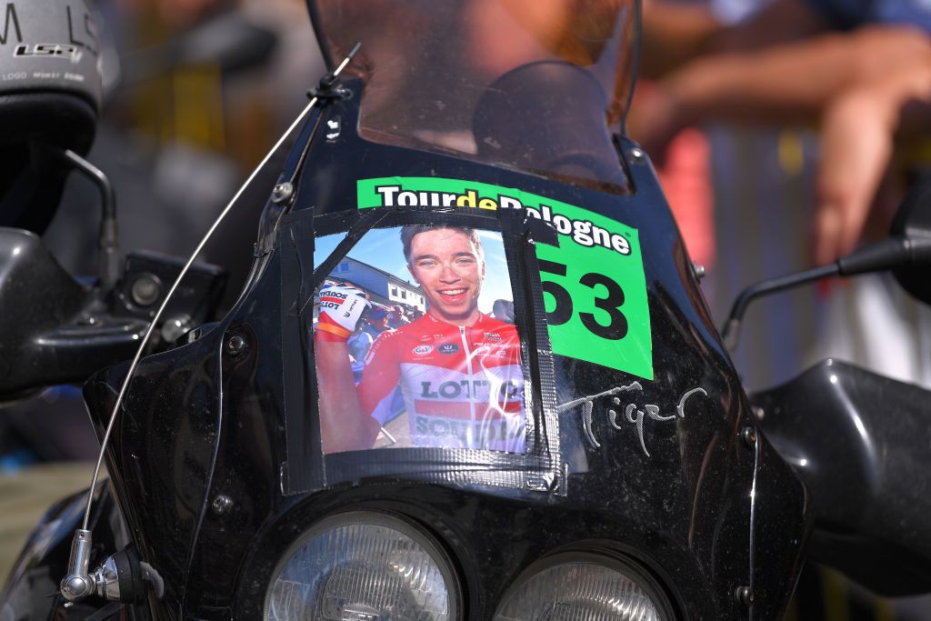 A Tour de Pologne photographer remembered Bjorg Lambrecht with a photo on his motorbike