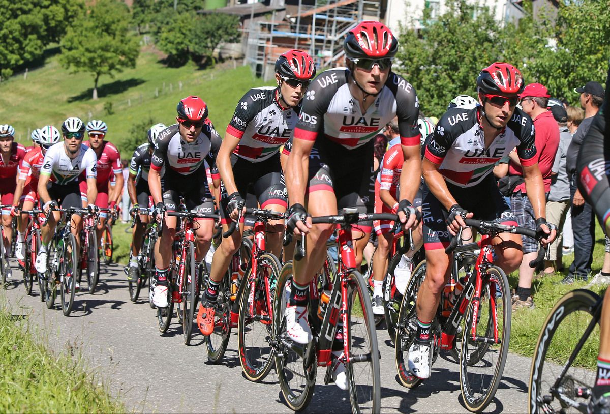 UAE Team Emirates riding for Sacha Modolo