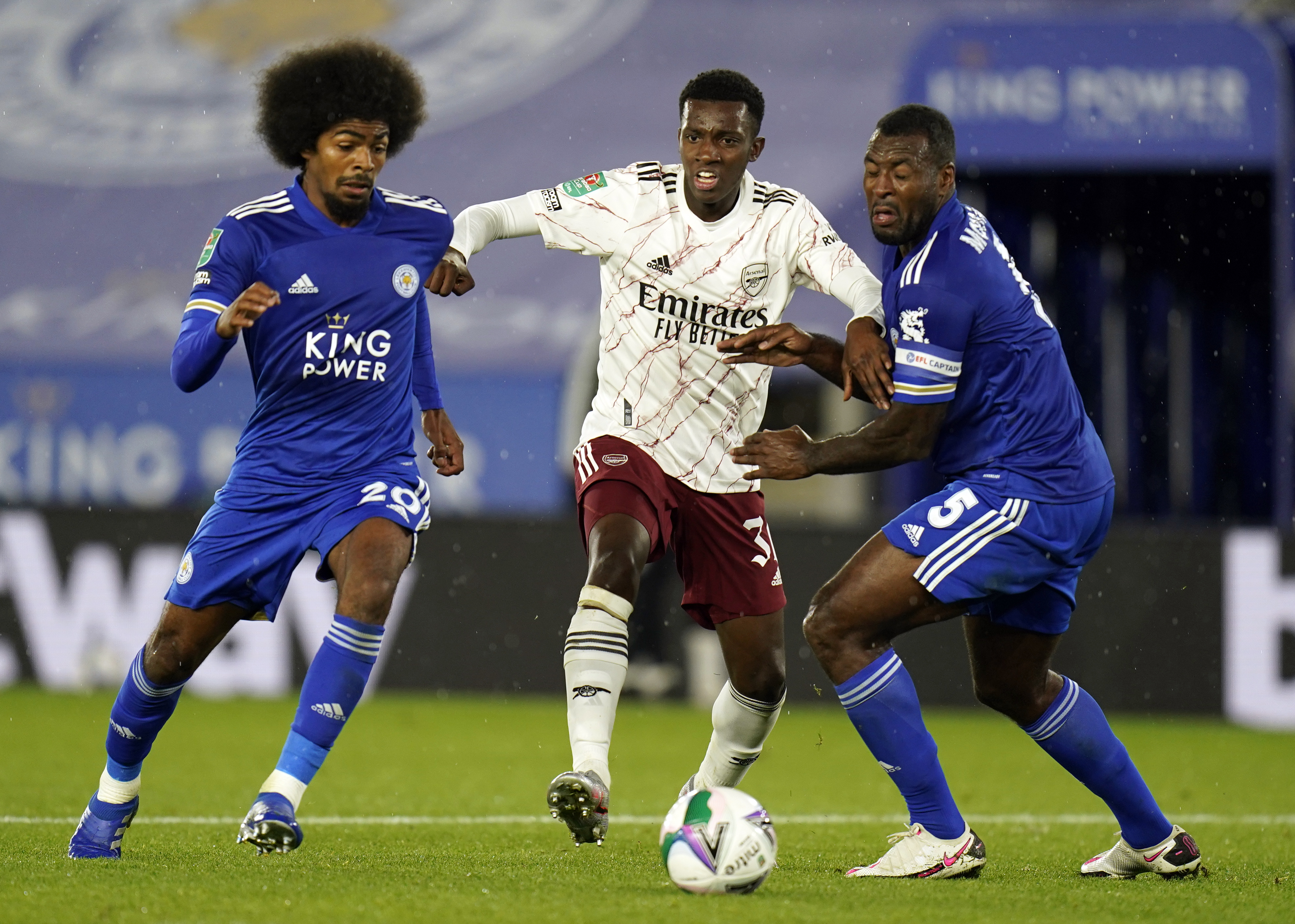 Wes Morgan, right, felt Leicester had played well