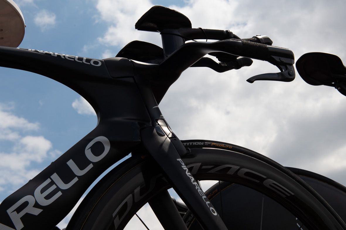 Pinarello's 3D-printed titanium cockpits were first seen at the 2017 Tour de France Grand Depart in Dusseldorf