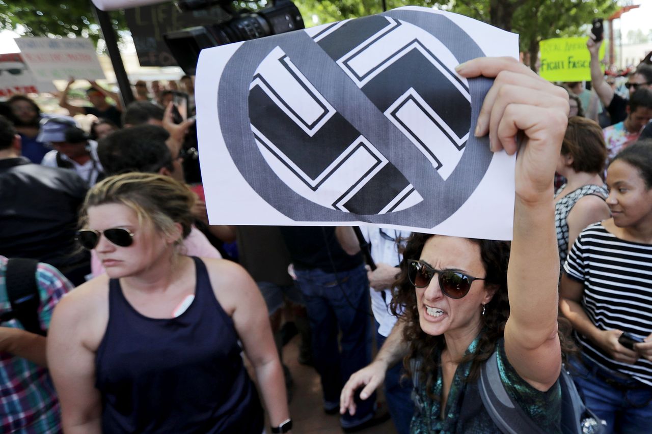 Protesters in Charlottesville, Virginia