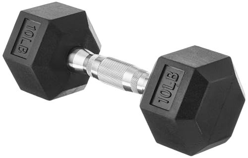 Amazon Basics Rubber Hex Dumbbell
