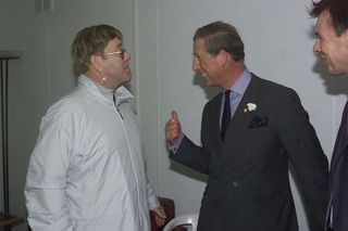 Elton John with then-Prince Charles