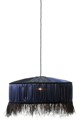 COCO FEATHER FRINGE LAMPSHADE, £275, CURIOUS EGG