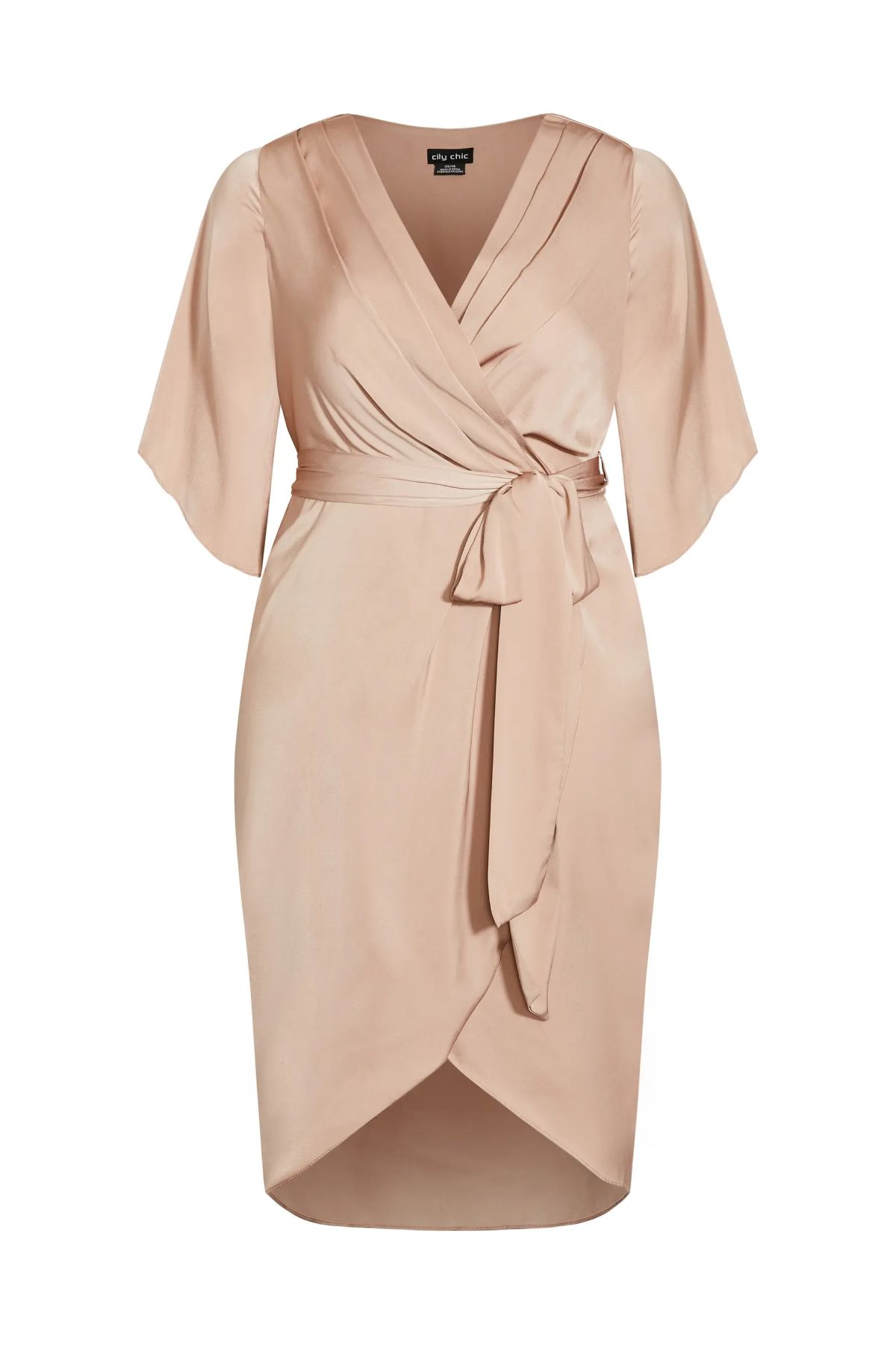 City Chic Opulent Faux Wrap Dress