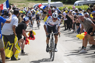 Remco Evenepoel (Soudal-QuickStep) attacked on the gravel road into Troyes on stage 9