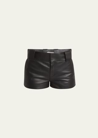 Nappa Leather Mini Shorts