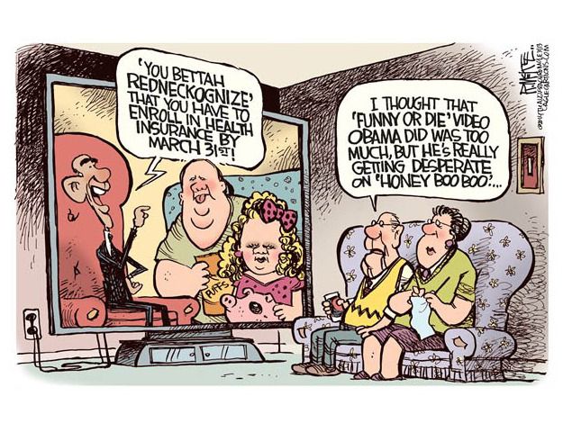 Obama cartoon ObamaCare Honey Boo Boo