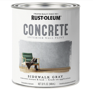 Rust-Oleum 379908 Concrete Interior Wall Paint, Quart, Sidewalk, 0.25 Gallon (pack of 1)