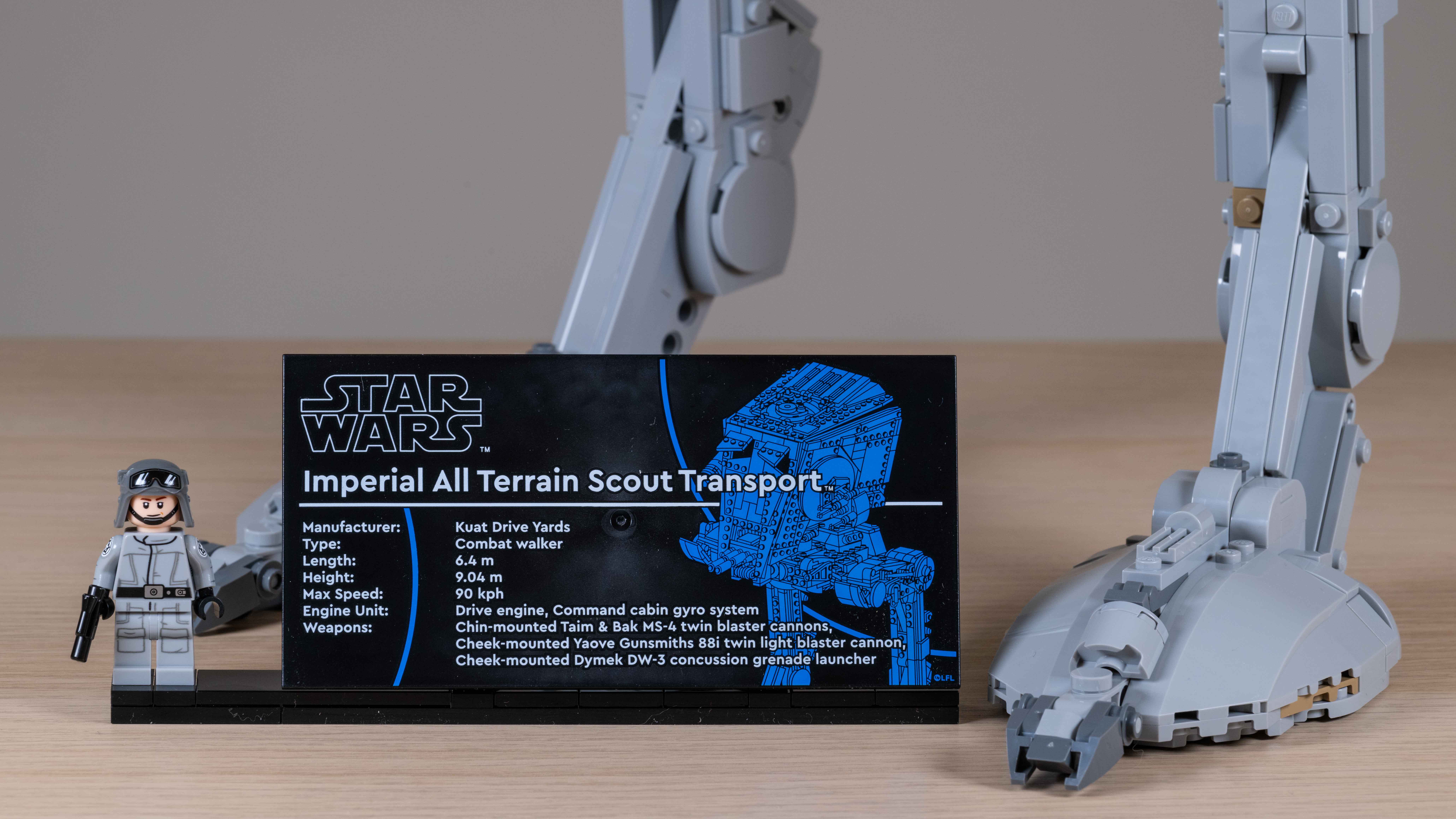 Lego Star Wars AT-ST Walker (75417) on a neutral background