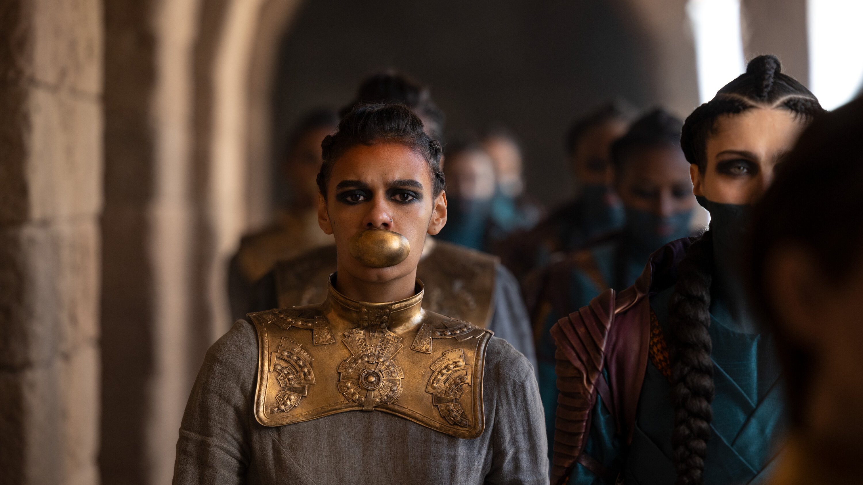 Egwene (Madeleine Madden) in her damane get-up in The Wheel of Time season 2 episode 8