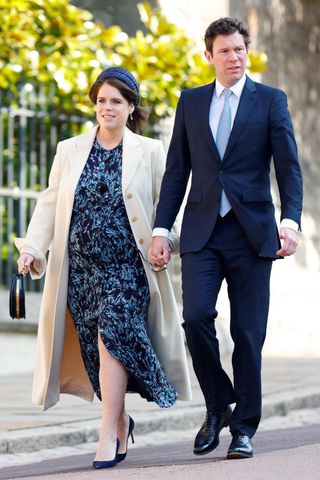 Princess Eugenie wears a Whistles dress to royal Easter Service.