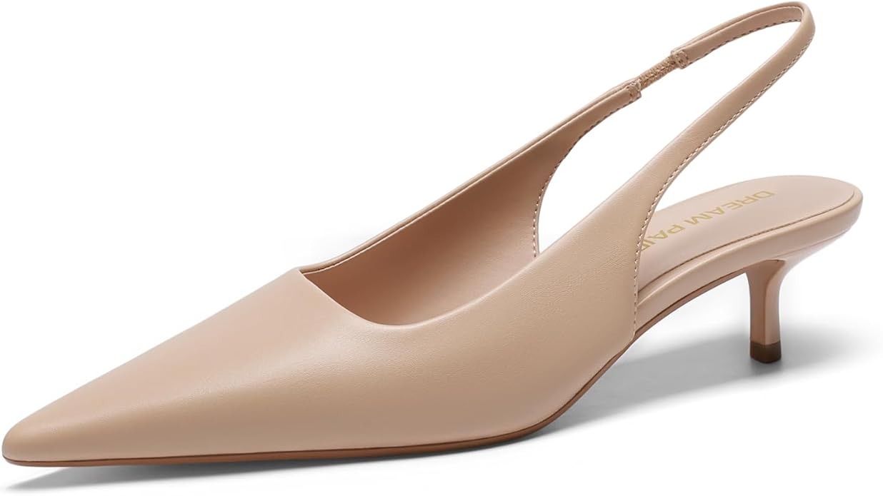 Dream Paris, Kitten Heels Slingbacks