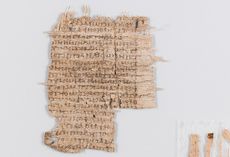 The ancient papyrus, shown here after it was cleaned and smoothed, holds medical text possibly written by the Roman physician Galen.