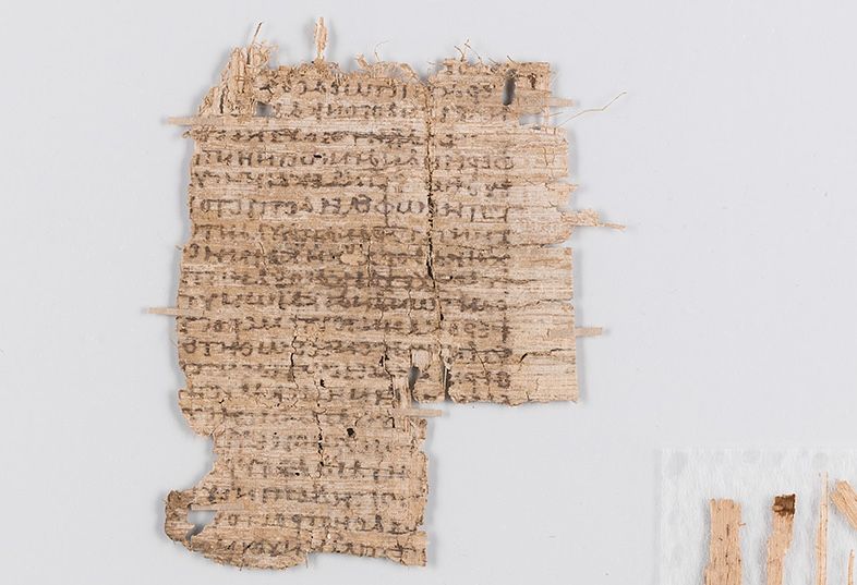 The ancient papyrus, shown here after it was cleaned and smoothed, holds medical text possibly written by the Roman physician Galen.