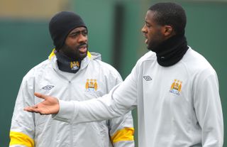 Kolo and Yaya Toure at Manchester City in 2011.