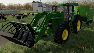 Farming Simulator 22 tractor by cows