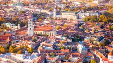 An aerial view of Vilnius, the capital of Lithuania