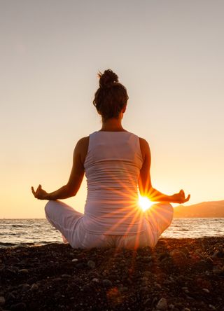 Woman meditating