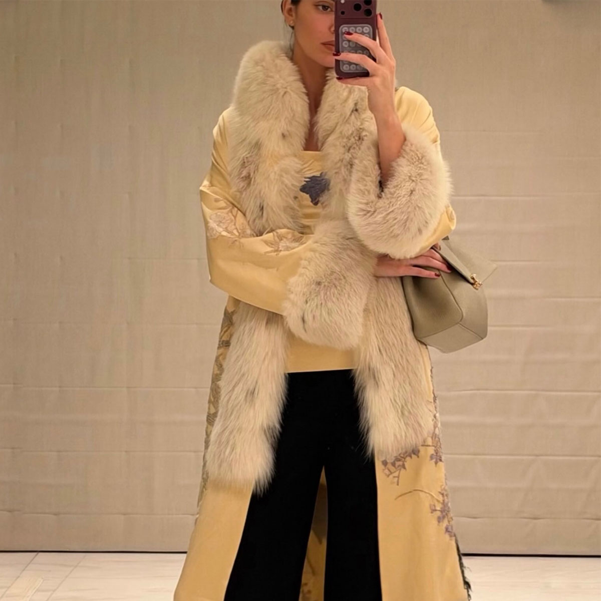 Kendall Jenner wearing a Conner Ives coat