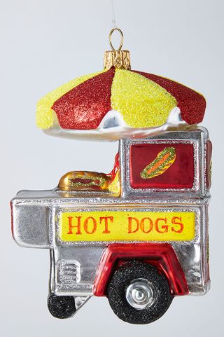 Hot dog stand Christmas bauble, £25, The Conran Shop.