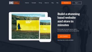 A Bandzoogle web template for a new website front page