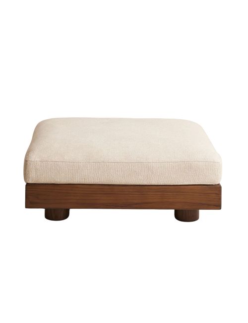 Truro Ottoman, Textured Linen