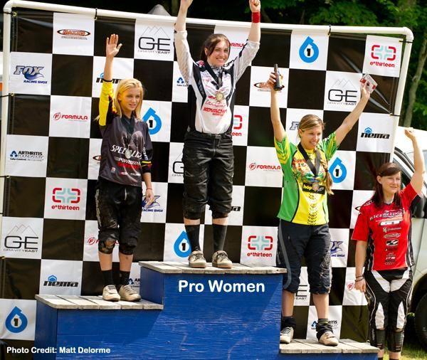 Elite women's podium