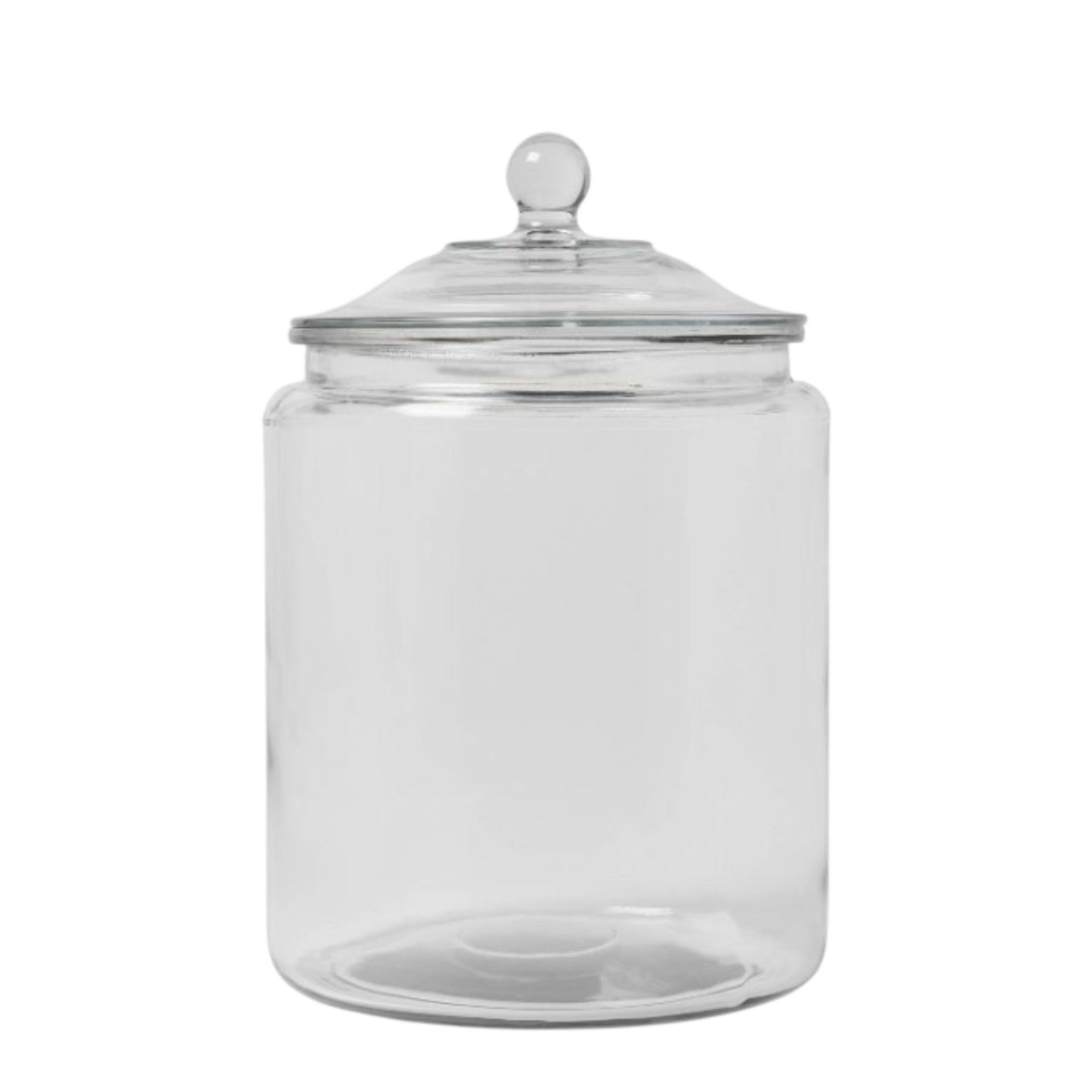 Sebuah toples kaca dengan tutup kaca