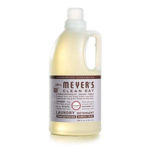 Mrs. Meyer's Clean Day Liquid Laundry Detergent, Biodegradable Formula Infused With Essential Oils, Lavender, 64 Oz (64 Loads)