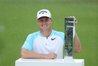 Alex Noren with the BMW PGA Championship trophy in 2016