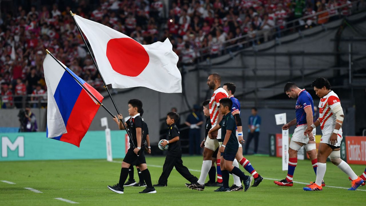 Host nation Japan beat Russia 30-10 in the first match