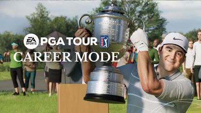A promotional graphic for EA Sports PGA Tour's Career Mode