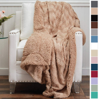 The Connecticut Home Company Luxury Faux Fur with Sherpa Reversible Throw Blanket | $27.99 at Amazon