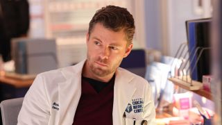 Luke Mitchell as Dr. Mitch Ripley in Chicago Med Season 9 premiere