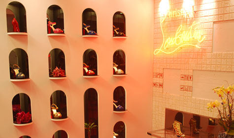 Christian Louboutin Store Covered In Bark Design District