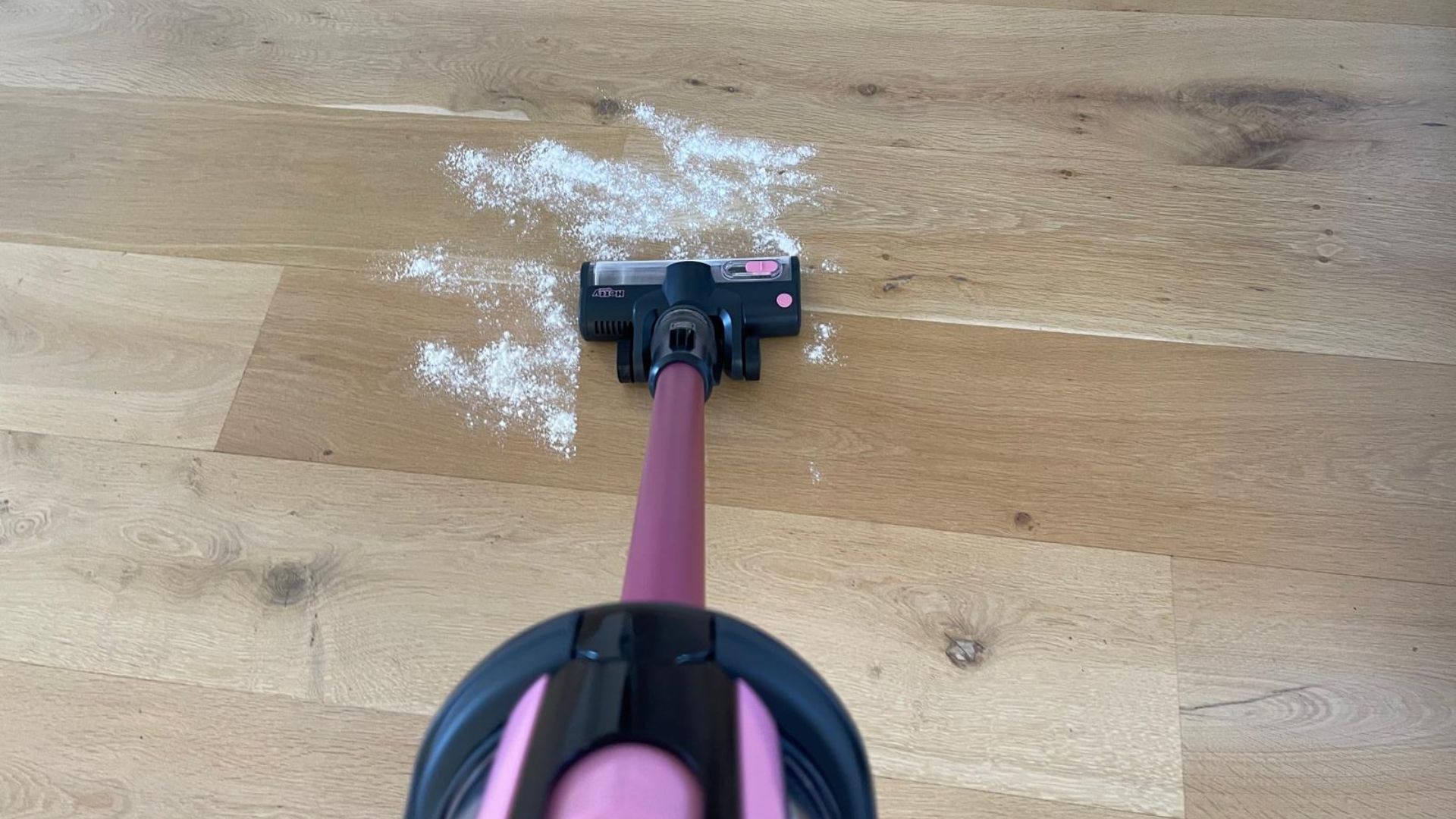 Hetty Quick Cordless Vacuum being tested in my home