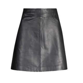 WHISTLES A-line leather mini skirt whistles black friday