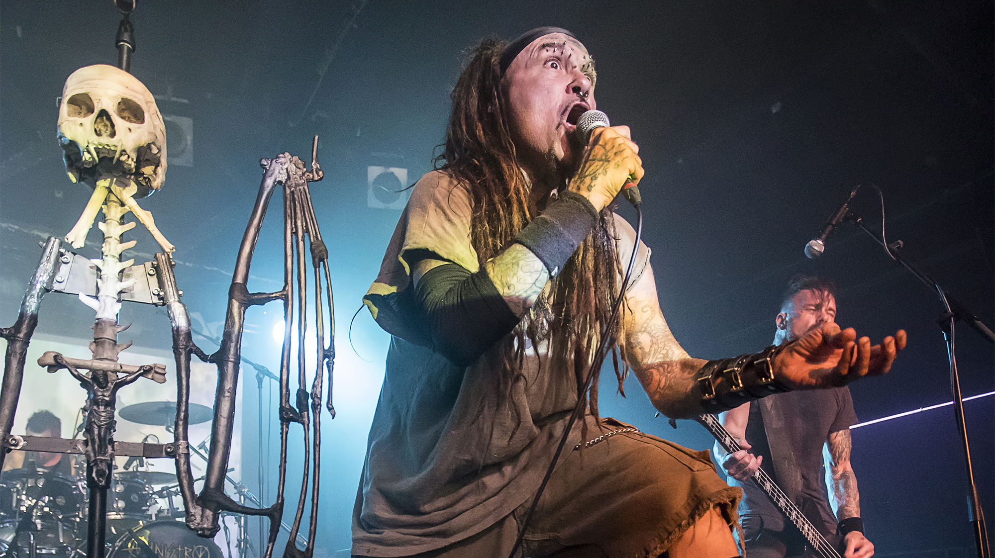 Al Jourgensen of Ministry performs in concert at Sala Razzmatazz on July 29, 2016 in Barcelona, Spain.