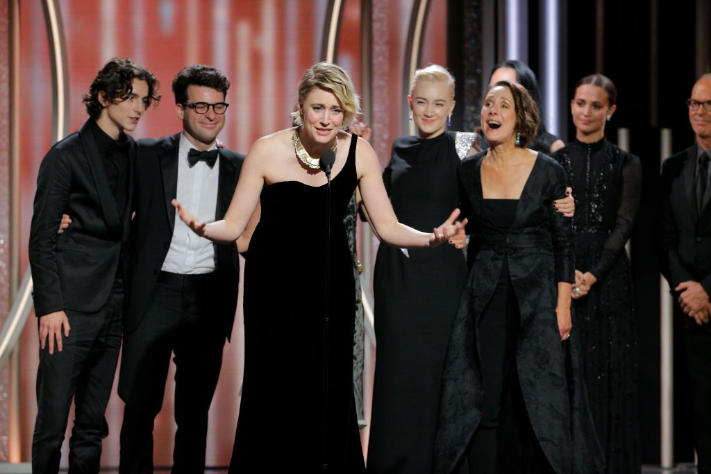 The cast and crew of Lady Bird.