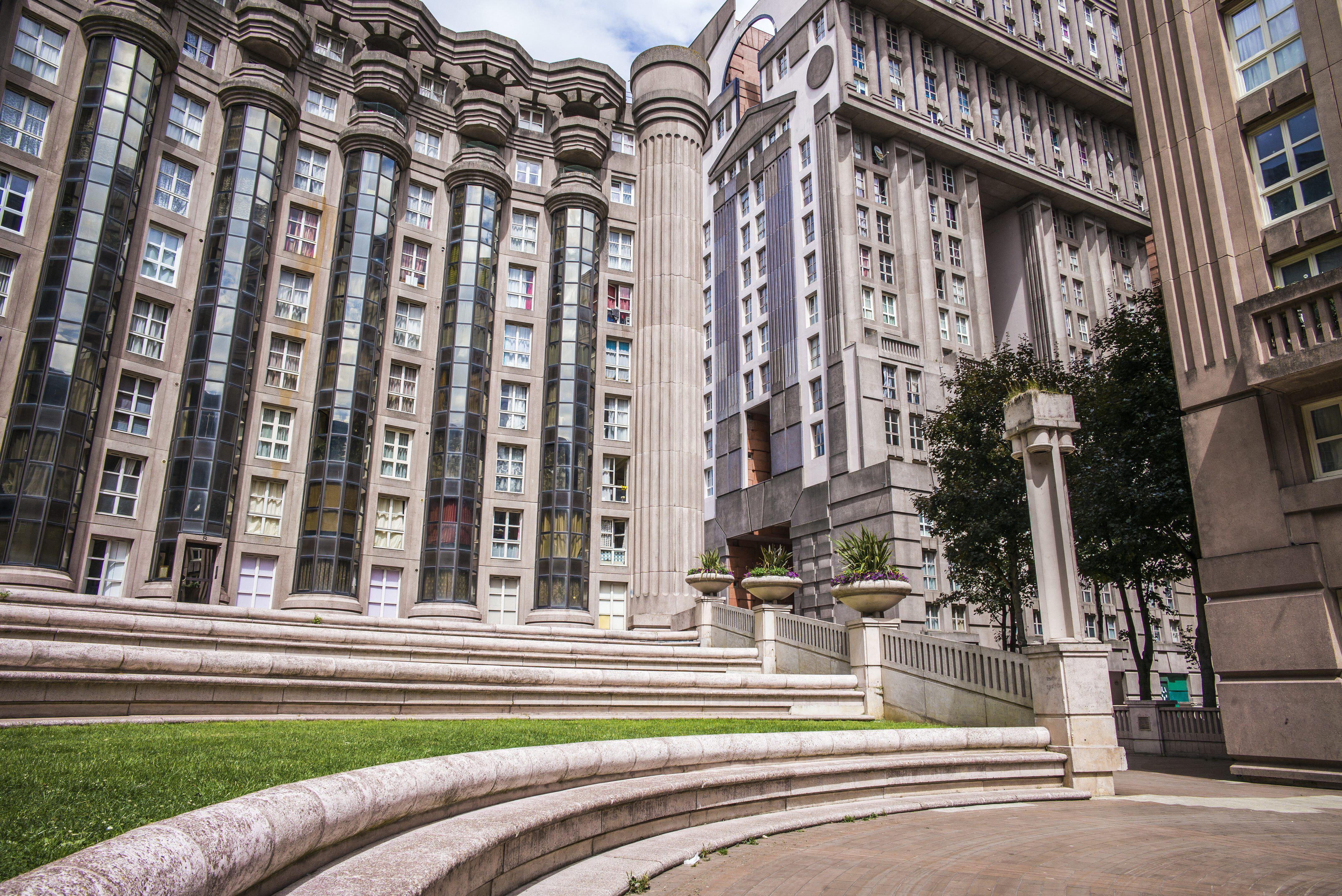A view from the Theatre, showing a wide variety of classical stylings