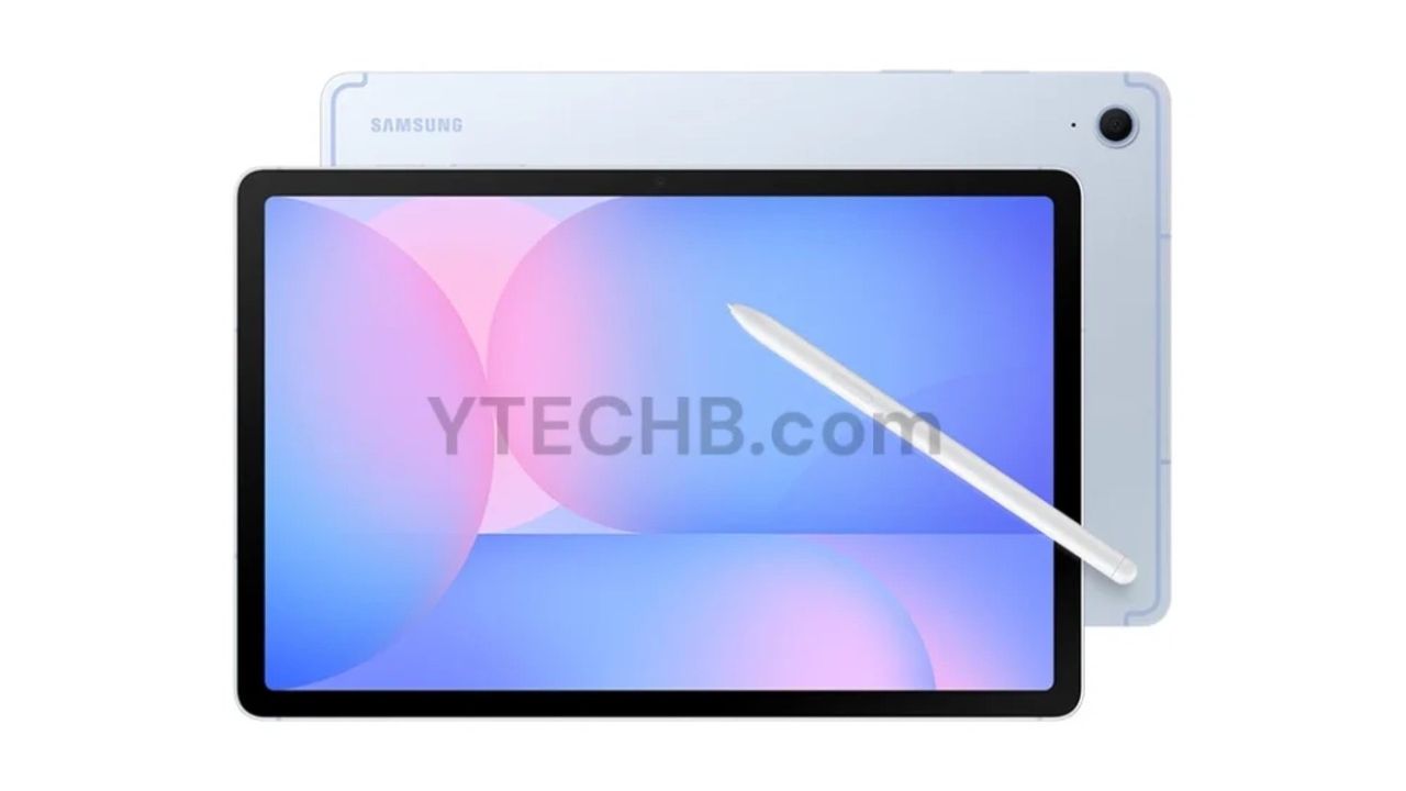 Samsung Galaxy Tab S10 FE against a white background.