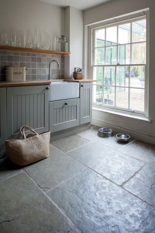grey kitchen floor tiles