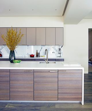 wooden cabinetry in modern kitchen