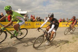 Peter Sagan (Cannondale) and Fabian Cancellara shoulder to shloulder