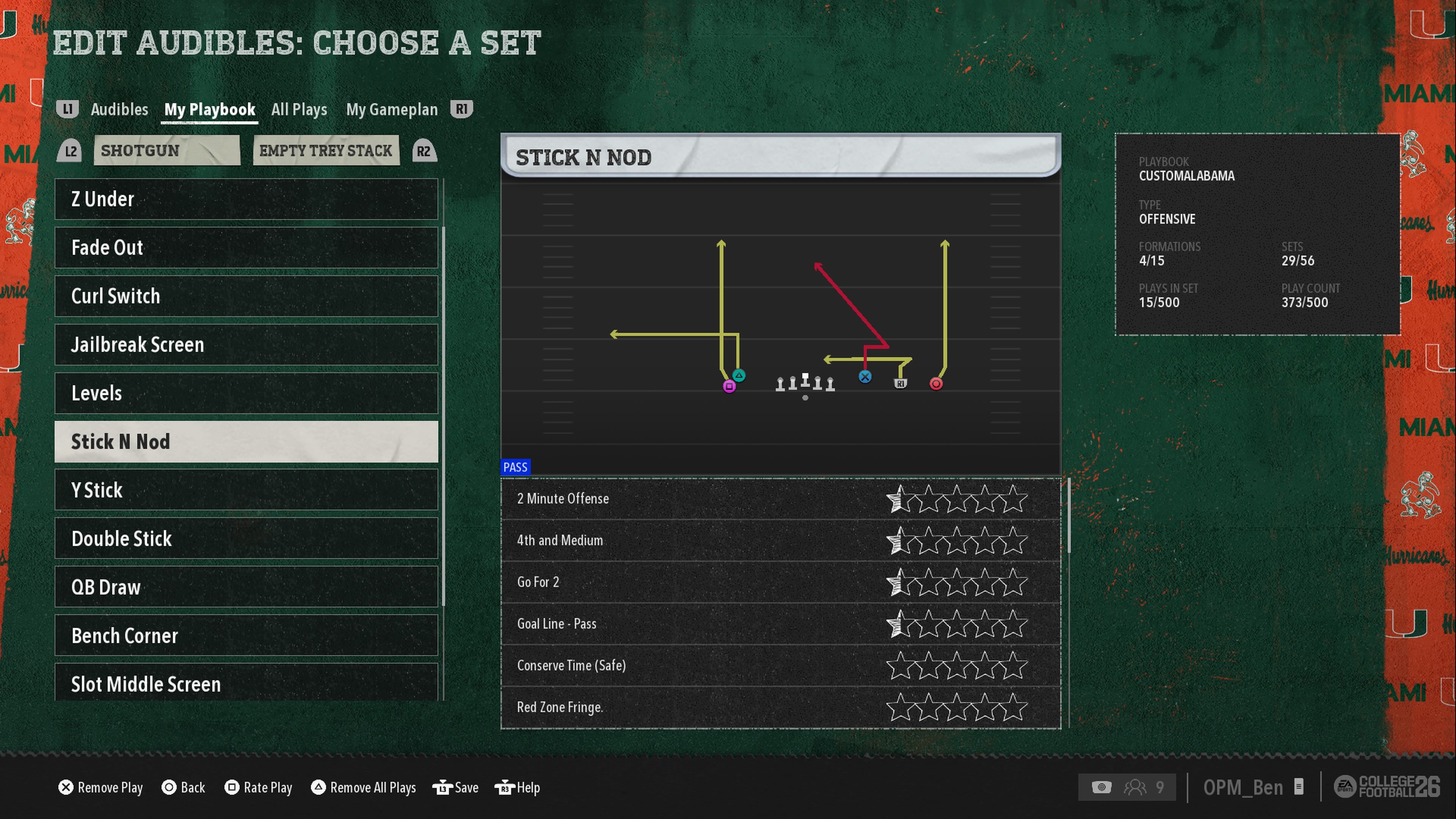 The Stick N Nod play in College Football 26
