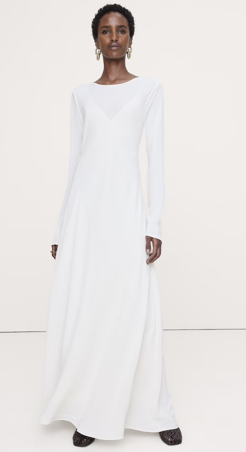 Banana Republic, Bias-Cut Chiffon Maxi Dress
