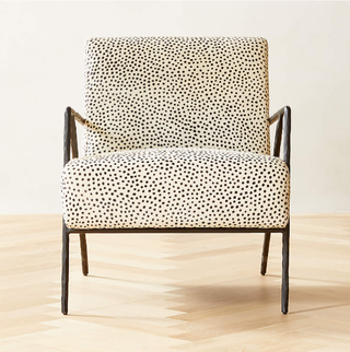 dot patterned accent chair